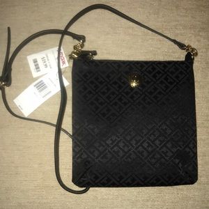 Tommy Hilfiger Black Crossbody with gold chains